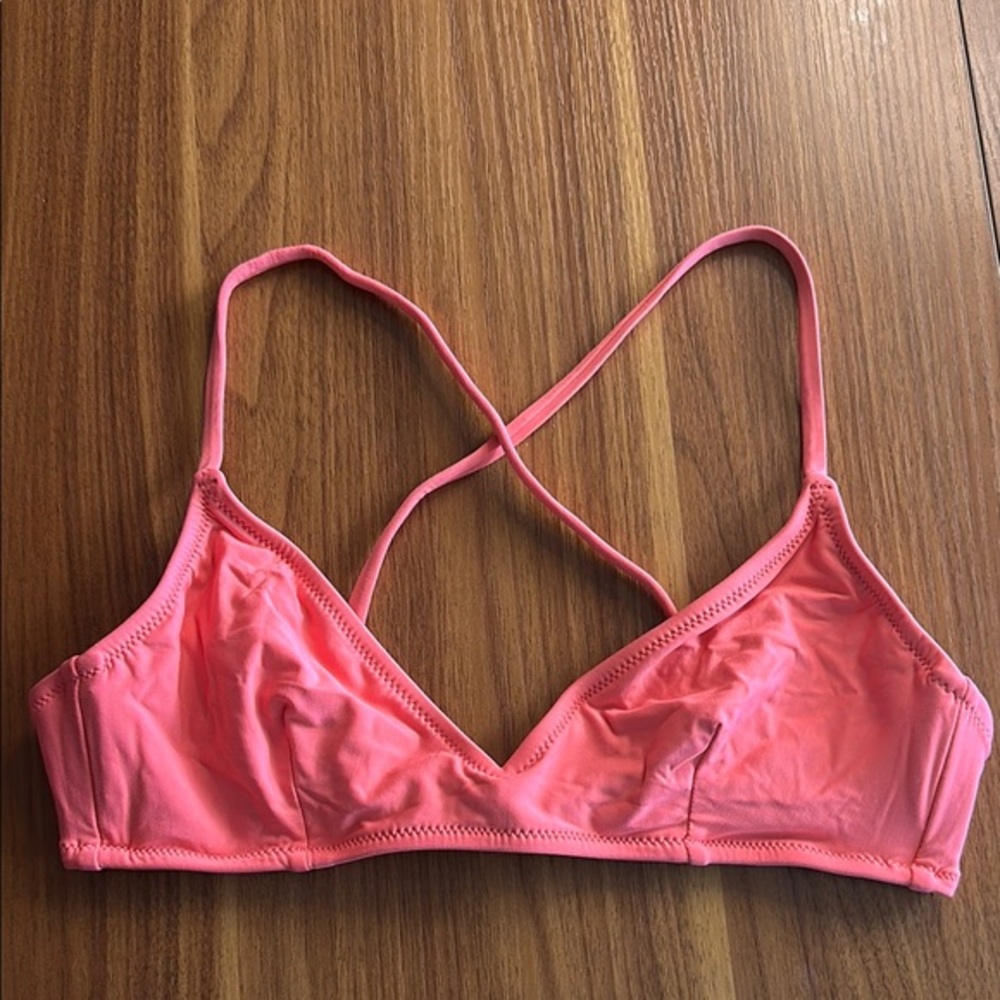 GUC J. Crew Pink Minimalist Bikini Halter Top 🫧